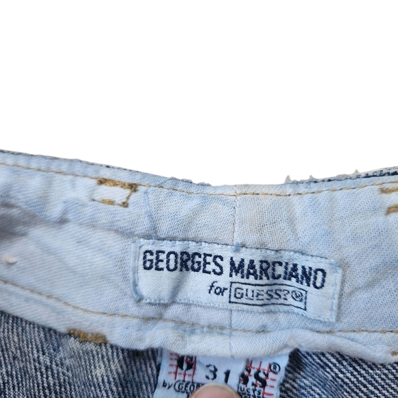 Guess Marciano Vintage Acid Wash Jeans Button Fly High Waisted Made In USA - Picture 10 of 15